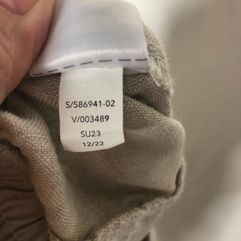 Athleta Voyager Linen Pants Sz 2 Light Beige High Rise Pockets Casual Beach